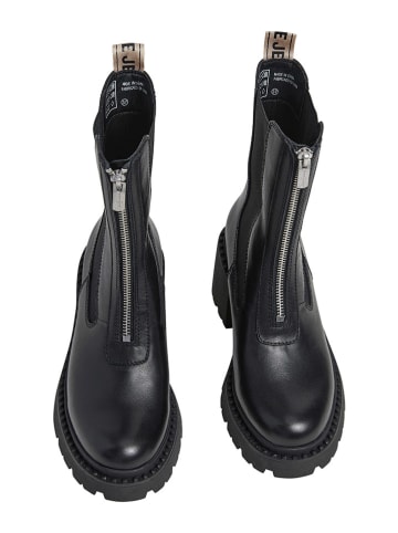 Pepe Jeans FOOTWEAR Leren enkellaarzen "Glen Desert" zwart