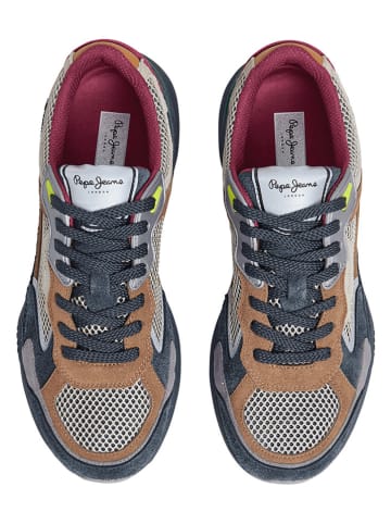 Pepe Jeans FOOTWEAR Sneakers "Dave Risen" grijs/lichtbruin