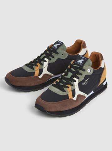 Pepe Jeans FOOTWEAR Sneakersy "Brit Prints" w kolorze w oliwkowo-jasnobrązowo-brązowym