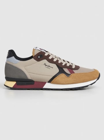 Pepe Jeans FOOTWEAR Sneakers "Brit Colors" in Gelb/ Braun/ Beige