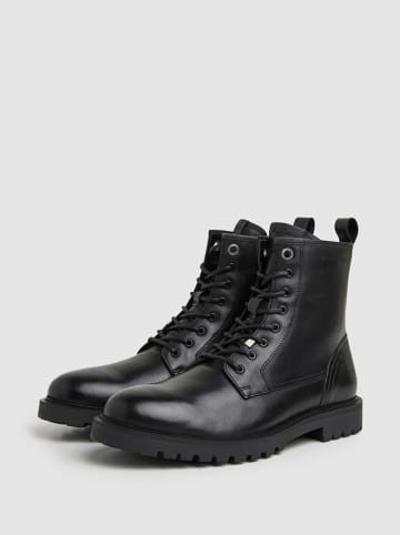 Pepe Jeans FOOTWEAR Skórzane botki "Trucker" w kolorze czarnym