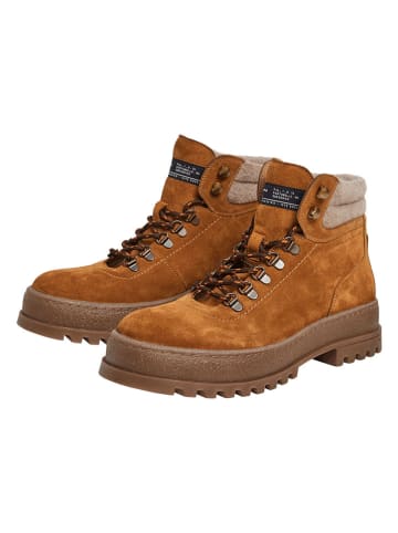 Pepe Jeans FOOTWEAR Leren boots "Lincoln" lichtbruin