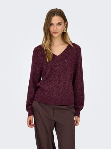 JDY Pullover "Aspen" in Bordeaux