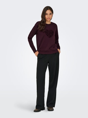 JDY Sweatshirt "Paris" bordeaux