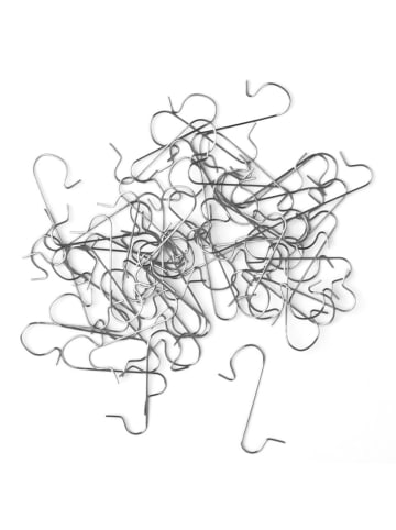 Krebs Glas Lauscha Schnellaufhänger in Silber - (L)3 cm - 50 Stück