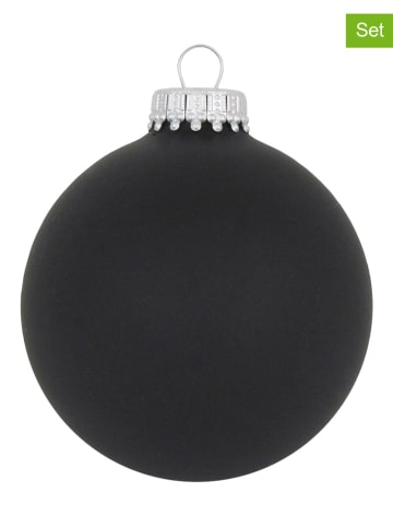Krebs Glas Lauscha Christbaumkugeln in Schwarz - 8 Stück - Ø 7 cm