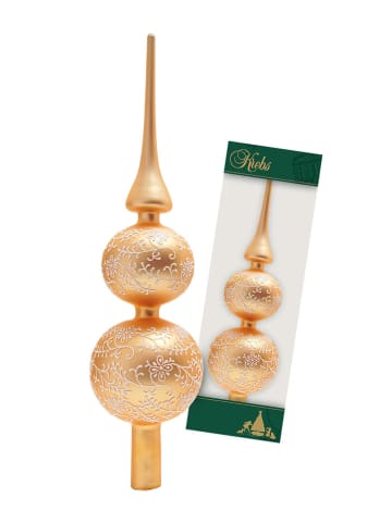 Krebs Glas Lauscha Baumspitze in Gold - (H)33 cm