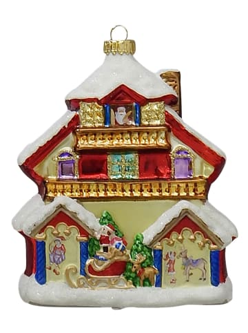 Krebs Glas Lauscha Kerstboomversiering "Santa's House" meerkleurig - (L)15 cm