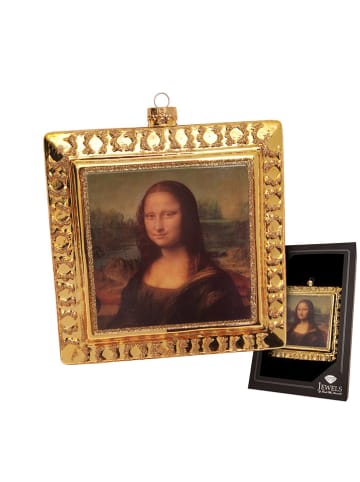 Krebs Glas Lauscha Christbaumornament "Mona Lisa" in Gold - (B)15 x (H)15 cm