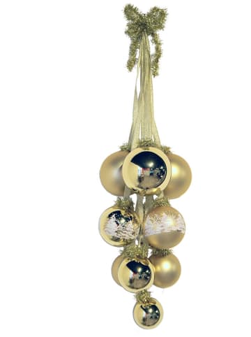 Krebs Glas Lauscha Christbaumkugel-Dekoration in Gold