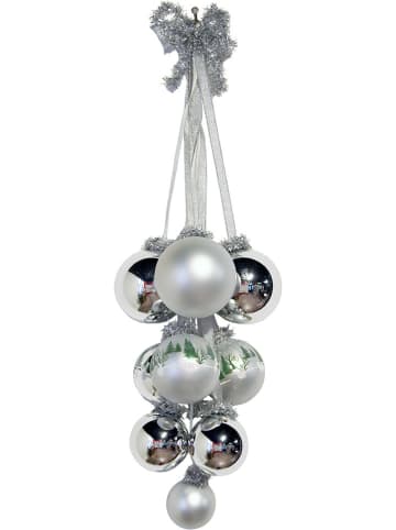 Krebs Glas Lauscha Christbaumkugel-Dekoration in Silber