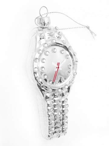 Krebs Glas Lauscha Glasornament in Silber - (H)10 cm