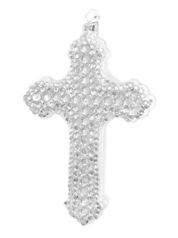 Krebs Glas Lauscha Glasornament in Silber - (H)10 cm