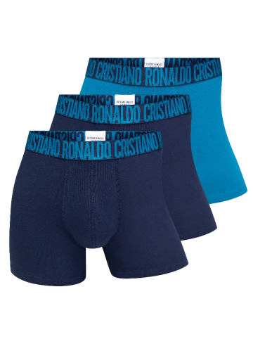 CR7 3er-Set: Boxershorts in Blau/ Dunkelblau
