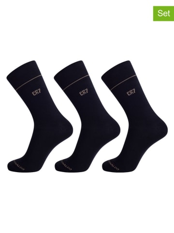 CR7 3er-Set: Socken in Schwarz