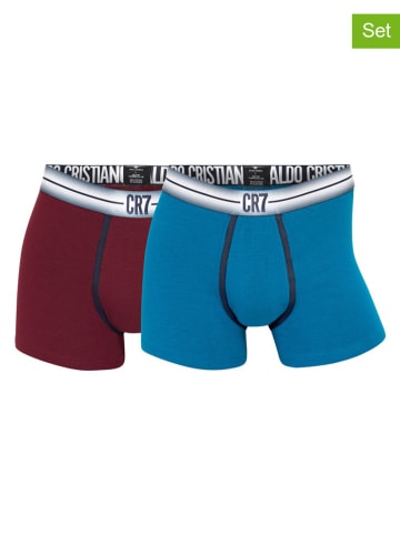 CR7 Bokserki (2 pary) w kolorze niebieskim i bordowym