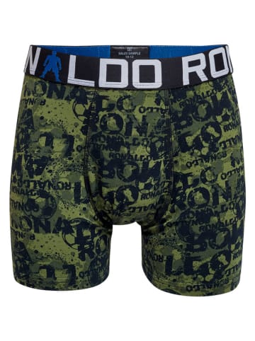 CR7 2er-Set: Boxershorts in Schwarz/ Grün