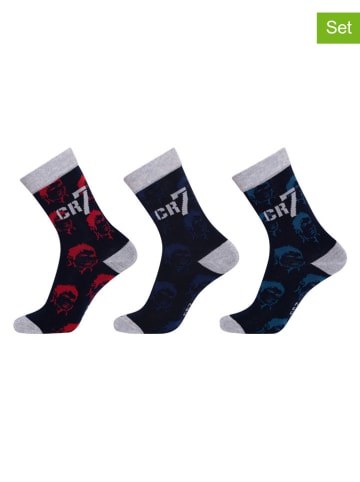 CR7 3er-Set: Socken in Dunkelblau