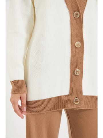 trendyol 2-delige outfit lichtbruin/crème