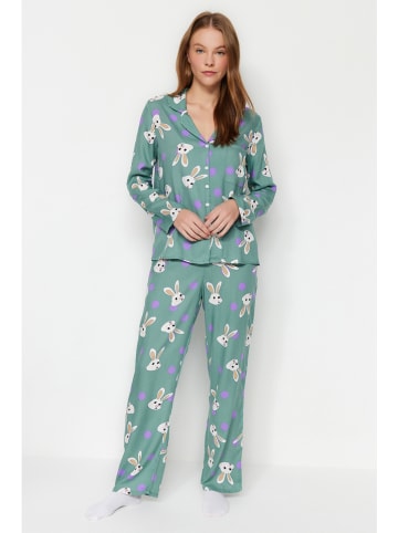 trendyol Pyjama lichtblauw/wit
