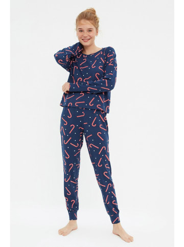 trendyol Pyjama donkerblauw