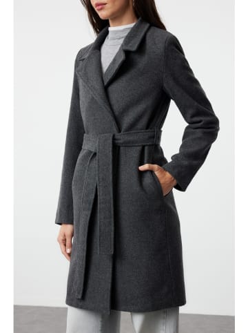 trendyol Płaszcz przejściowy w kolorze antracytowym