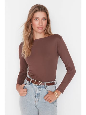trendyol Koszulka w kolorze brązowym