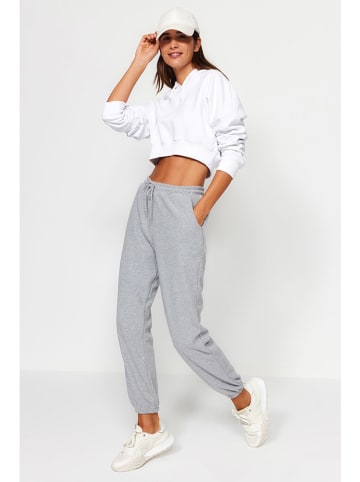 trendyol Spodnie dresowe w kolorze szarym
