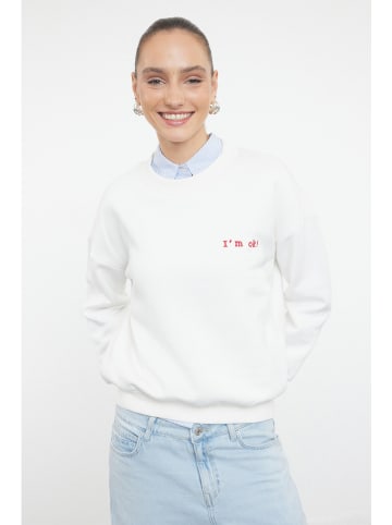 trendyol Sweatshirt in Creme