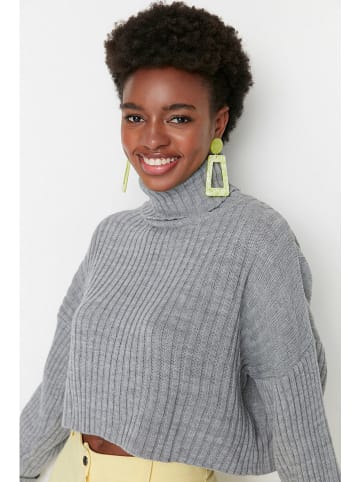 trendyol Rollkragenpullover in Grau