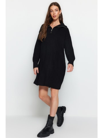 trendyol Sukienka dzianinowa w kolorze czarnym