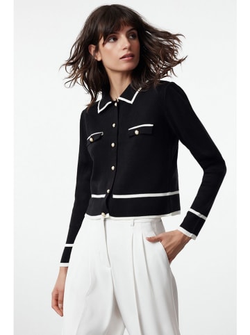 trendyol Cardigan in Schwarz/ Weiß