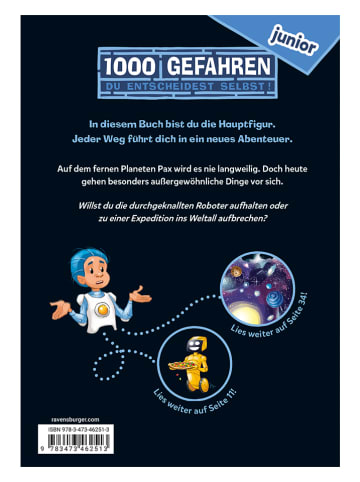 Ravensburger Kinderroman "1000 Gefahren - Abenteuer auf Planet Pax"