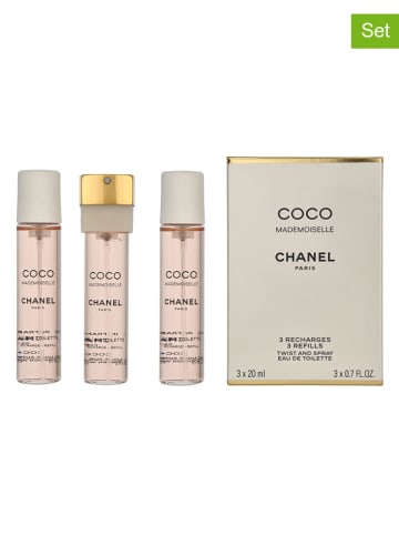 Chanel 3-częściowy zestaw "Coco Mademoiselle" - 3 x EDT, po 20 ml