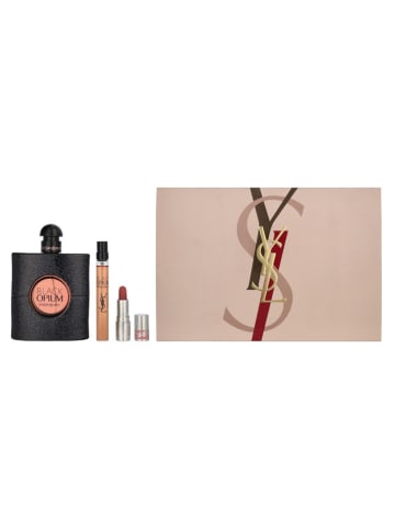 Yves Saint Laurent 3-delige geschenkset "Black Opium" - 2x eau de parfum en lippenbalsem