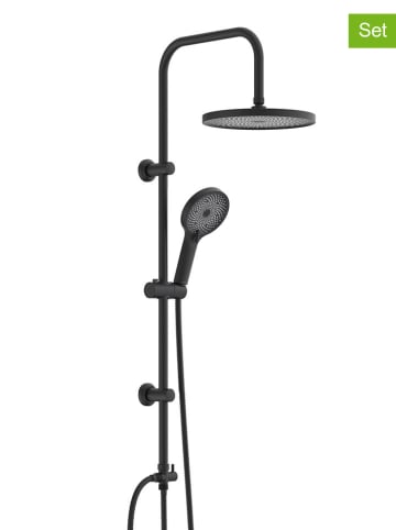 Schütte 6tlg. Überkopfbrause-Set ''Valencia'' in Schwarz