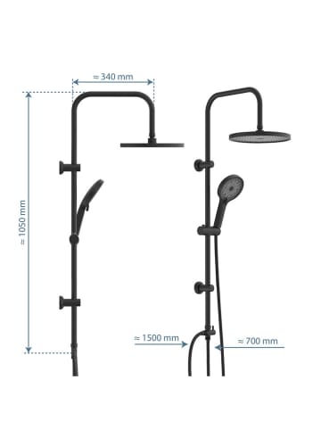 Schütte 6-częściowy zestaw "Valencia" w kolorze czarnym