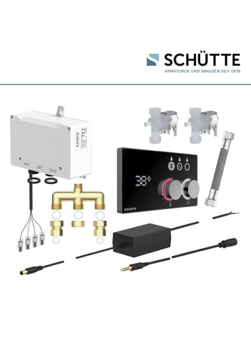 Schütte Digitaal douchesyteem "Aquadot" zwart/chroomkleurig