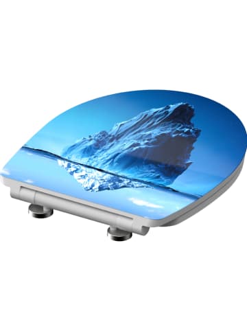 Schütte Toiletbril met softclose "Iceberg" blauw