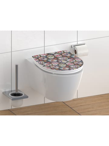 Schütte Toiletbril met softclose "Crazy skull" meerkleurig