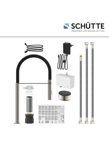 Schütte Digitale keukenkraan "Aquadot" zwart/zilverkleurig