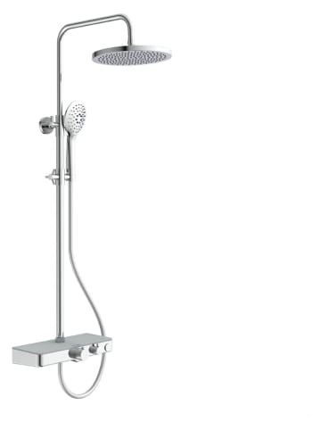 Schütte Überkopfbrauseset mit Thermostat-Armatur ''Futura'' in Chrom/ Grau