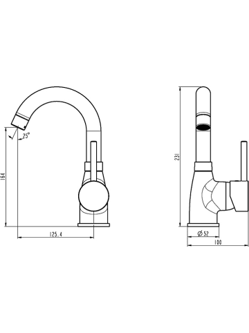 Schütte Wastafelkraan "Futura" wit