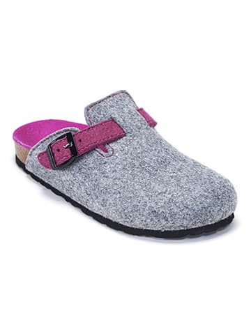 Mandel Clogs in Grau/ Lila