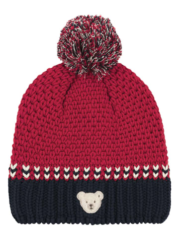 Steiff Gebreide muts rood/zwart