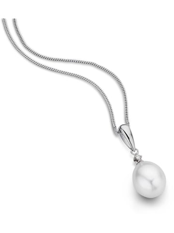 Diamant Exquis Weißgold-Halskette mit Anhänger - (L)45 cm