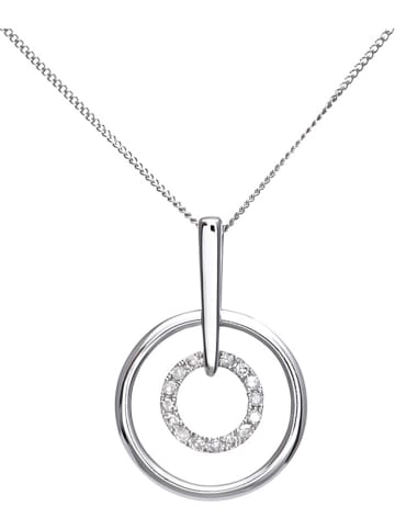 Revoni Weißgold-Halskette mit Diamant-Anhänger - (L)46 cm
