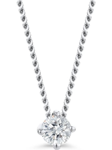 Diamant Exquis Weißgold-Halskette mit Diamant-Anhänger - (L)45 cm