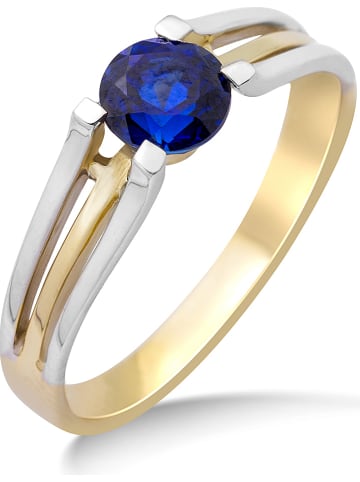 Revoni Witgouden/gouden ring met edelsteen