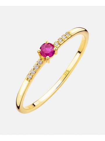 Revoni Gouden ring met diamanten en edelsteen